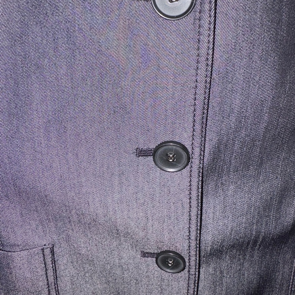 Elie Tahari Denim Blue Wool-Blend Pant Suit | Sz 14 Blazer / 12 Pants - Picture 6 of 14